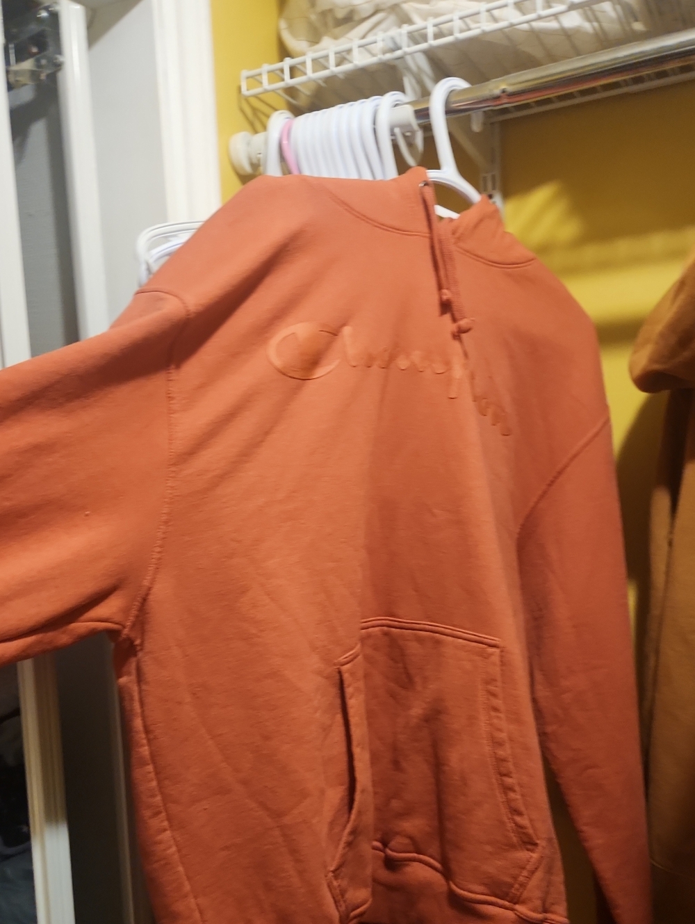 Champion Women's Scoop-Neck Pullover Hoodie in Burnt Orange